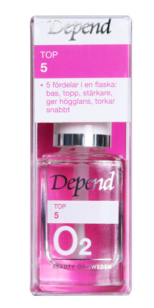 Depend Top 5 aluslakka/päällyslakka/kynnenvahvistaja