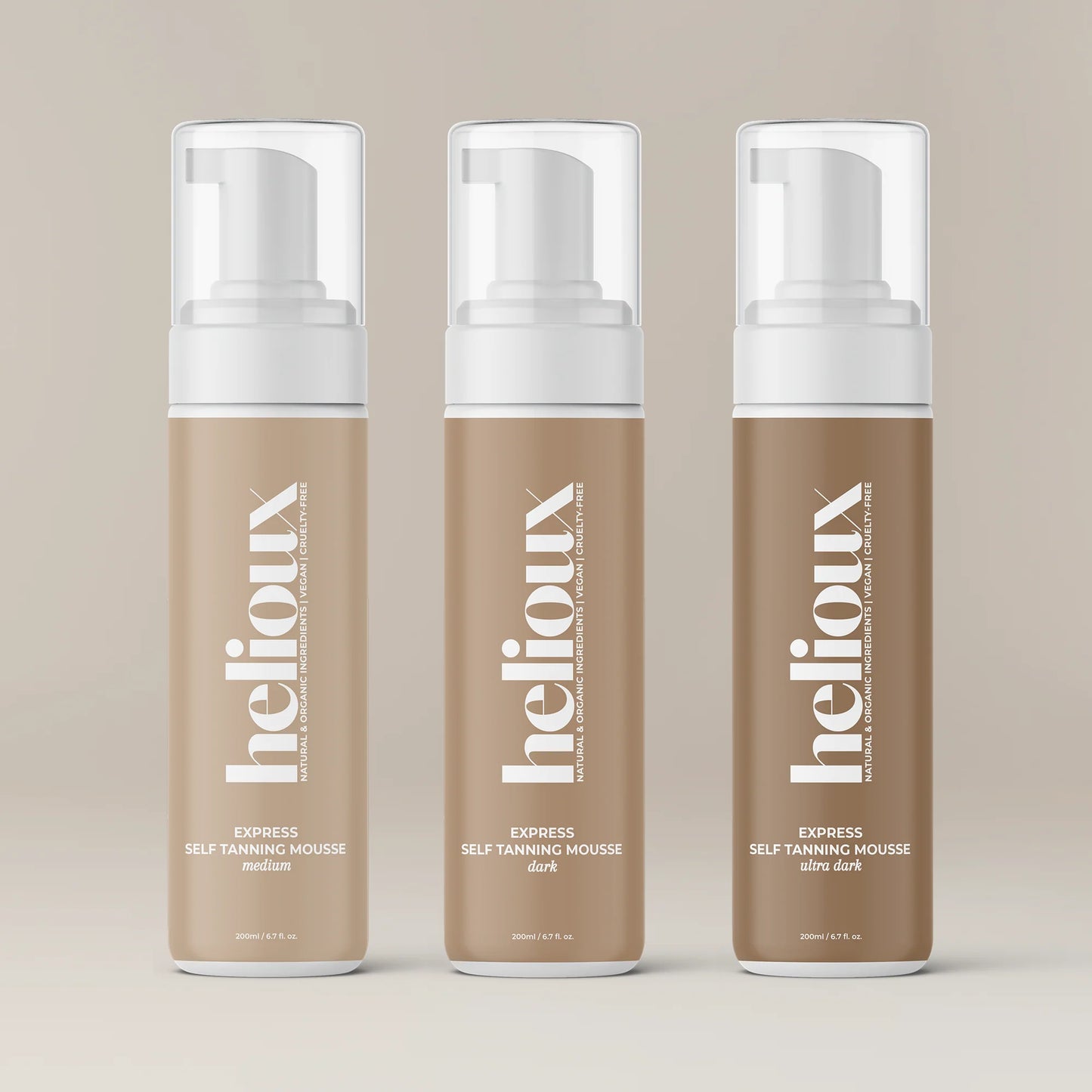 Helioux Beauty 1-3 hours Express Self Tan Mousse