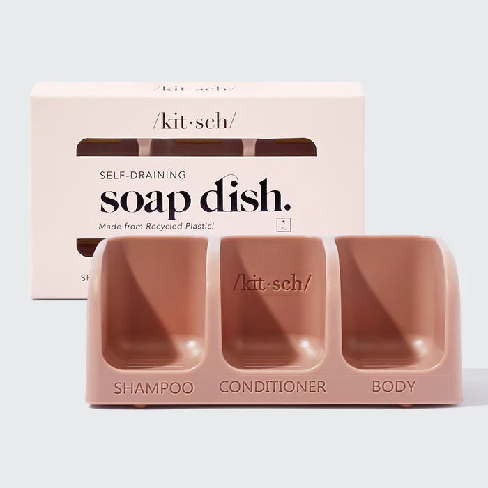 Kitsch Self-Draining Soap Dish - Terracotta