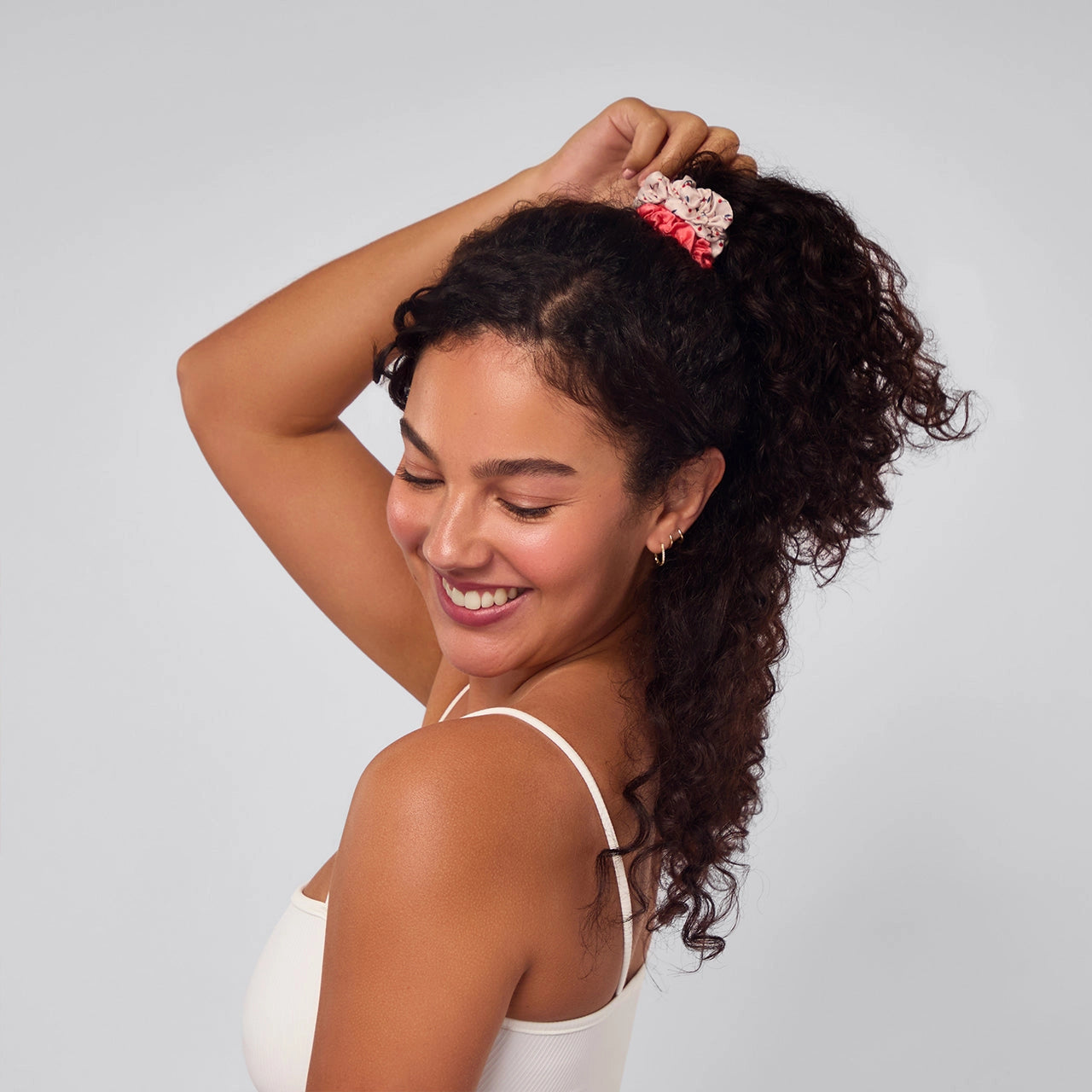 Kitsch Satin Scrunchies Set - Assorted Cherry Blossom
