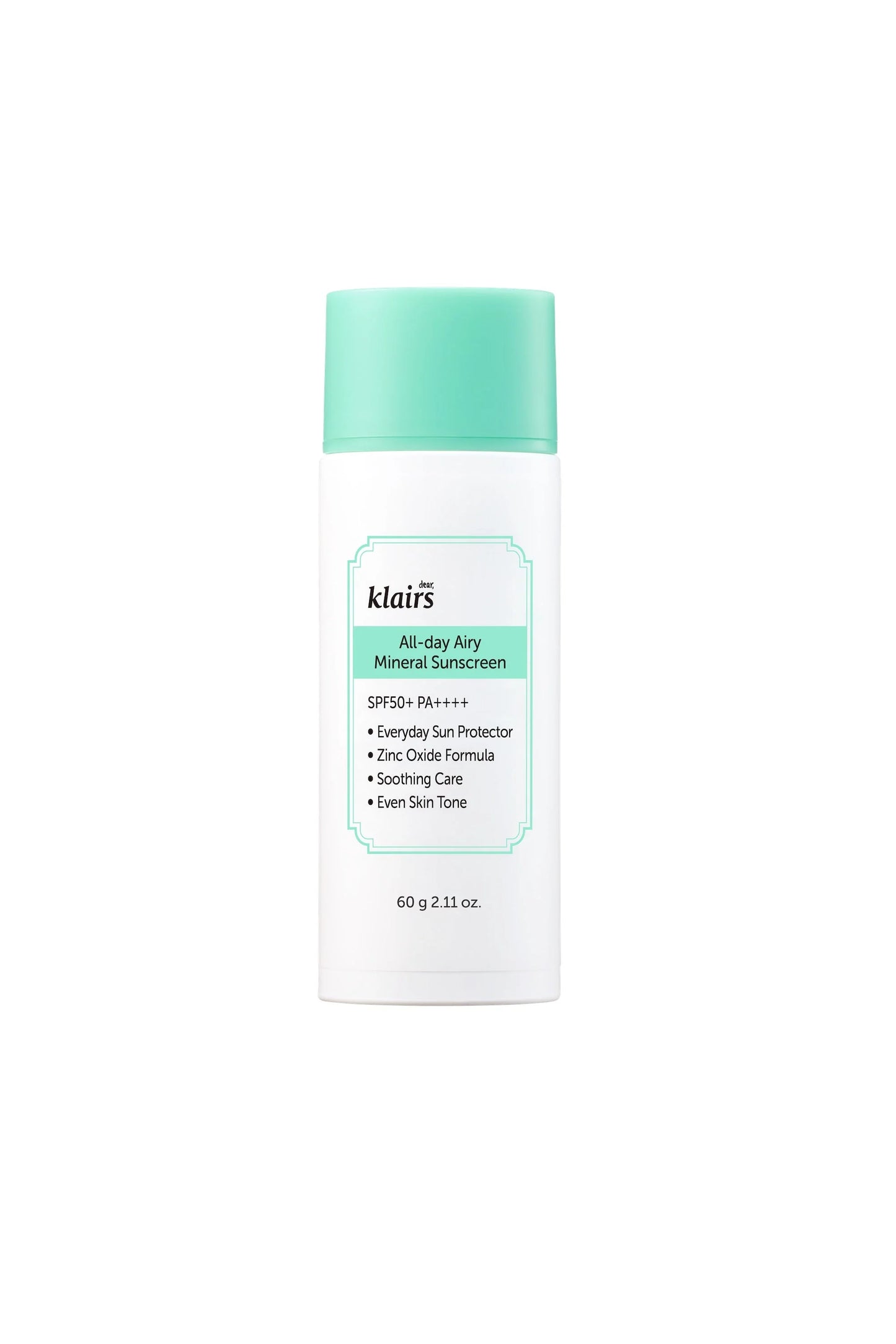 Klairs All-day Airy Mineral Sunscreen Spf 50
