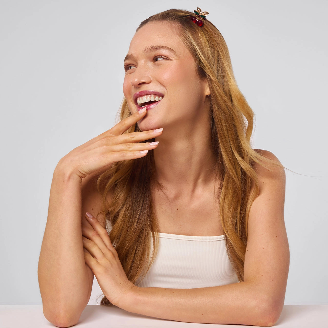 Kitsch Mini Rhinestone Claw Clips Set - Cherry