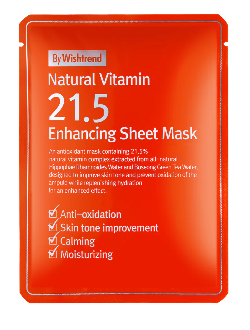 By Wishtrend Natural Vitamin 21.5 Enhancing Sheet Mask