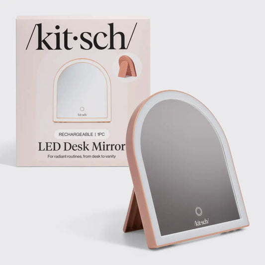 Kitsch LED Desk Mirror Terracotta