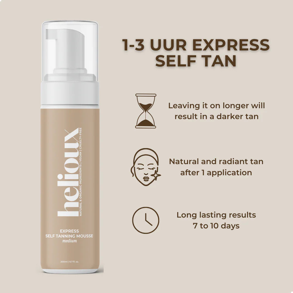 Helioux Beauty 1-3 hours Express Self Tan Mousse