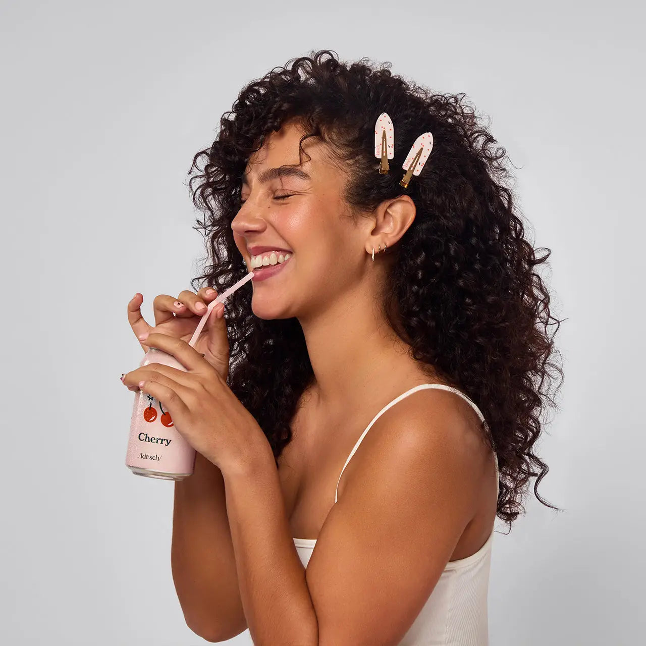 Kitsch Cherry Hair Clips, 4-pack