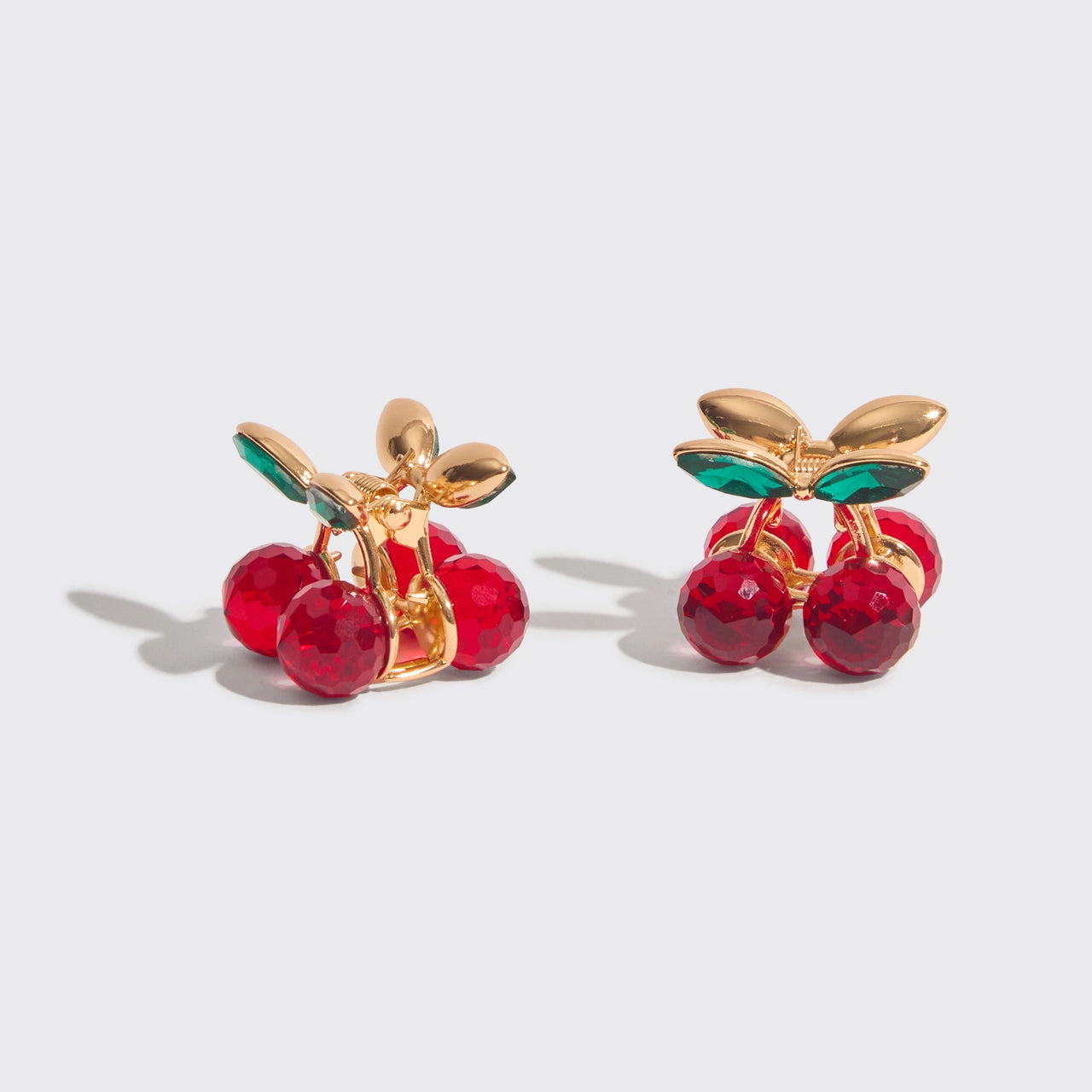 Kitsch Mini Rhinestone Claw Clips Set - Cherry