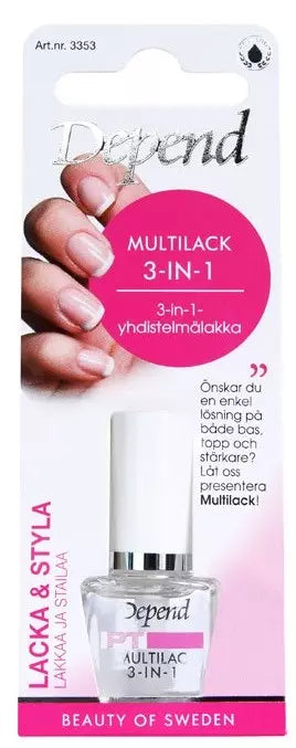 Depend Top 5 aluslakka/päällyslakka/kynnenvahvistaja