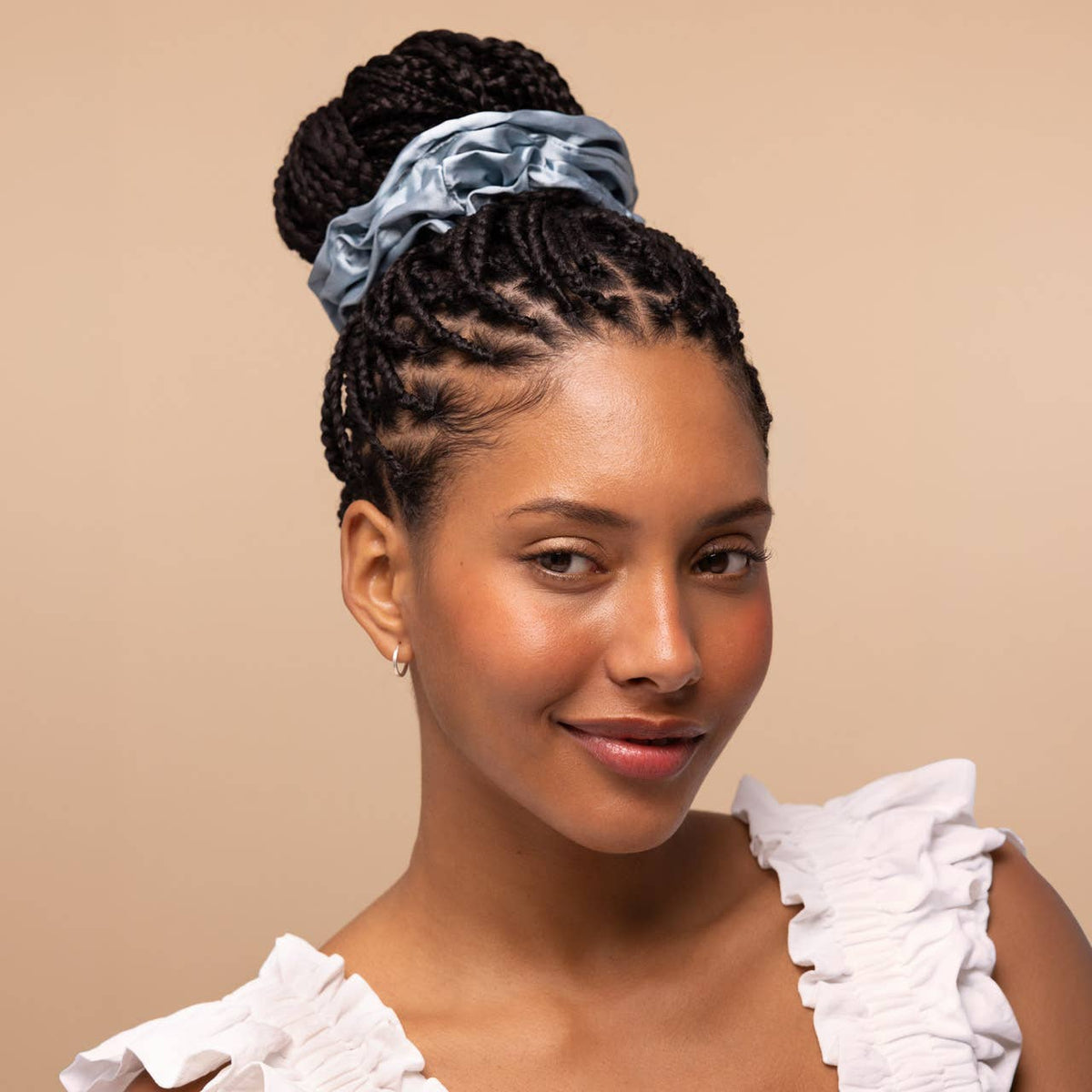 Kitsch Satin Sleep Scrunchies 5pc Set - Haze Blue